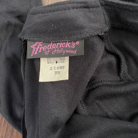 Vintage Witchy Whimsygoth Frederick's Of Hollywood Little Black Wrap Dress M - Picture 8 of 8